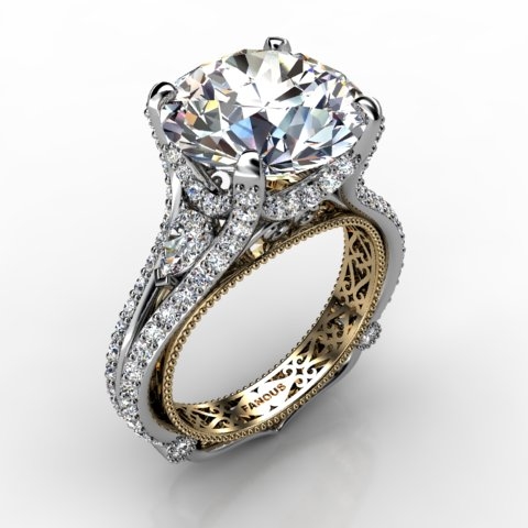 18k White Gold Engagement Ring 1.58ct - 1003006-18kw